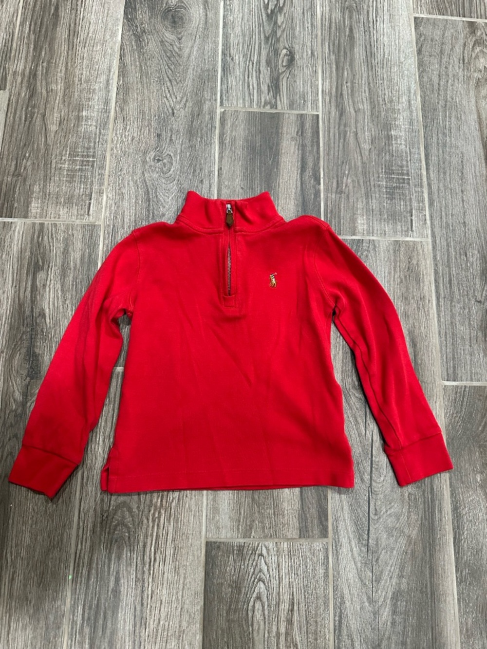 Polo by Ralph Lauren Kids Red Half‑Zip Sweatshirt